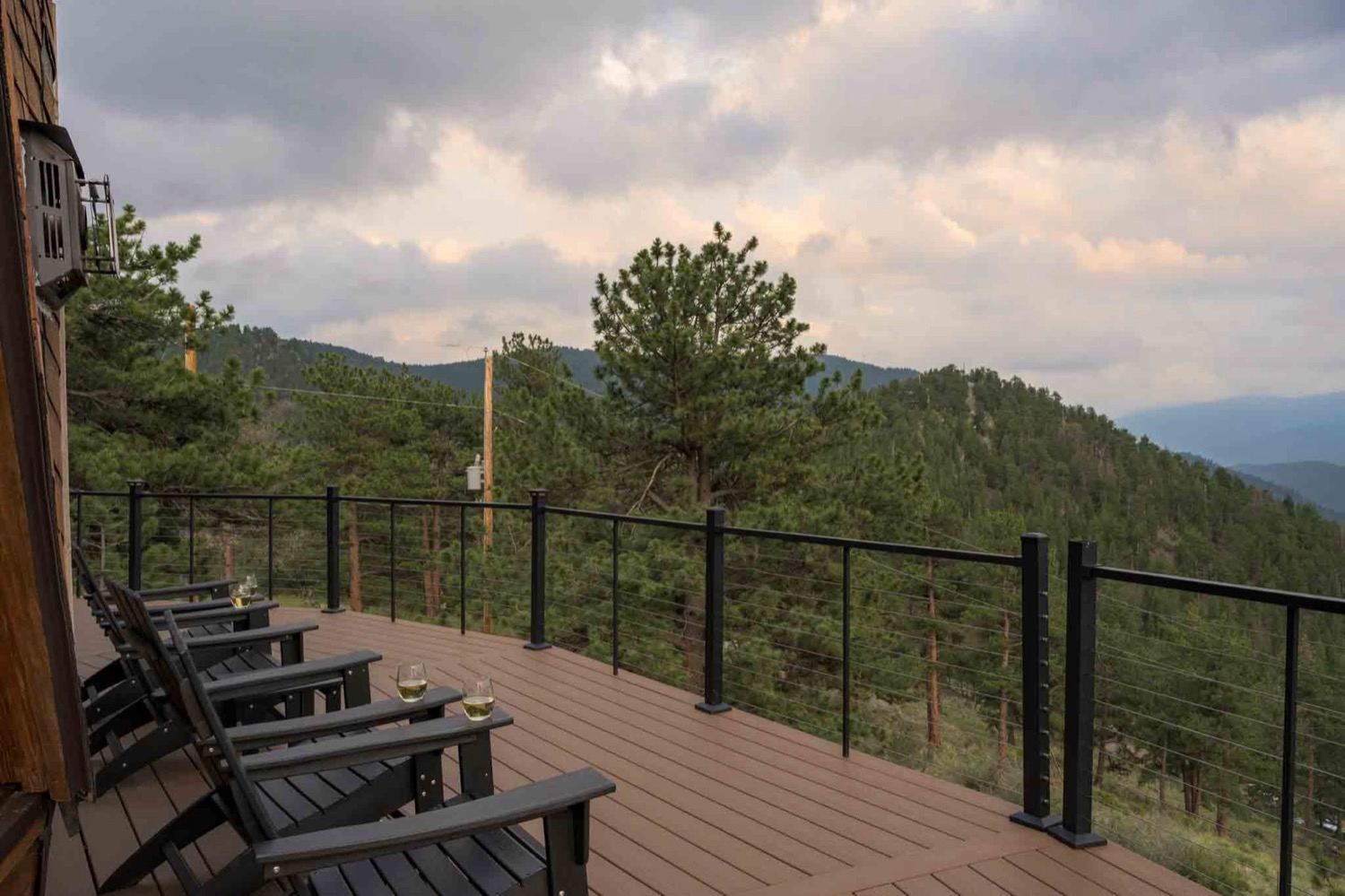 The Luna Dome deck at golden hour